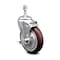 Service Caster 5 Inch Maroon Polyurethane Wheel Swivel 3/8 Inch Threaded Stem Caster with Brake SCC-TS20S514-PPUB-MRN-TLB-381615 - alternate 3